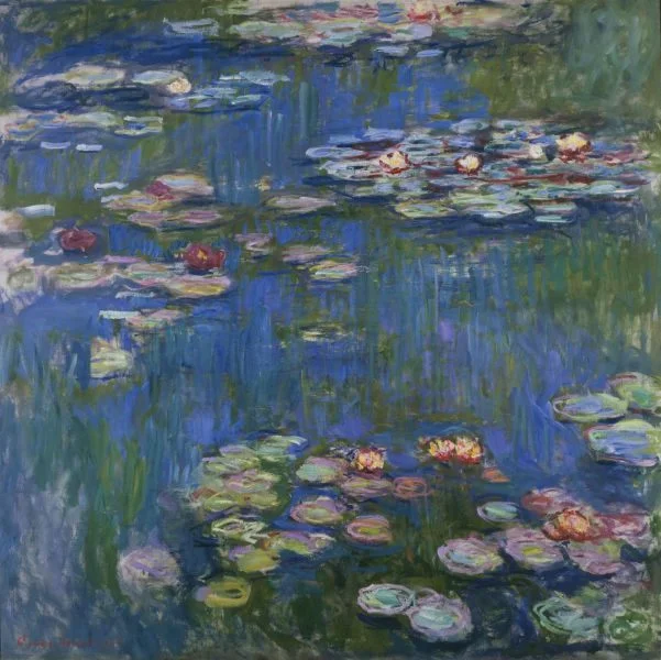 Contoh karya aliran impresionisme: Water Lilies oleh Claude Monet, gambar asli diperoleh melalui wikipedia.com