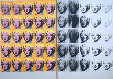 Contoh aliran pop art: Marilyn Diptych oleh Andy Warhol, Gambar diperoleh melalui: wikipedia.org