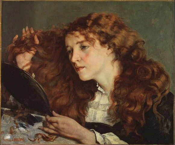 Contoh karya aliran seni rupa realisme: Jo, a Beautiful Irish Girl oleh Gustave Courbet, gambar asli diperoleh melalui: wikipedia.com