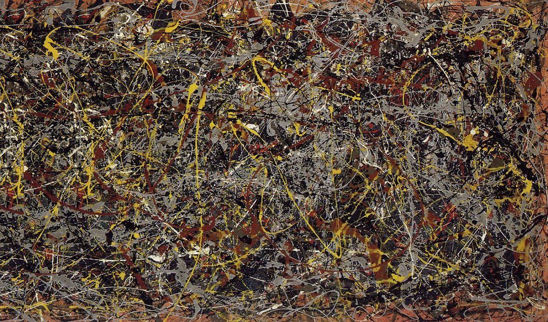Contoh Lukisan Abstrak: No.5 oleh Pollock.