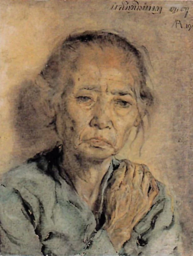 Ibuku, oleh: Affandi. galeri-nasional.or.id