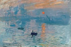 Contoh karya seni rupa modern. Impression, Sunrise oleh Claude Monet