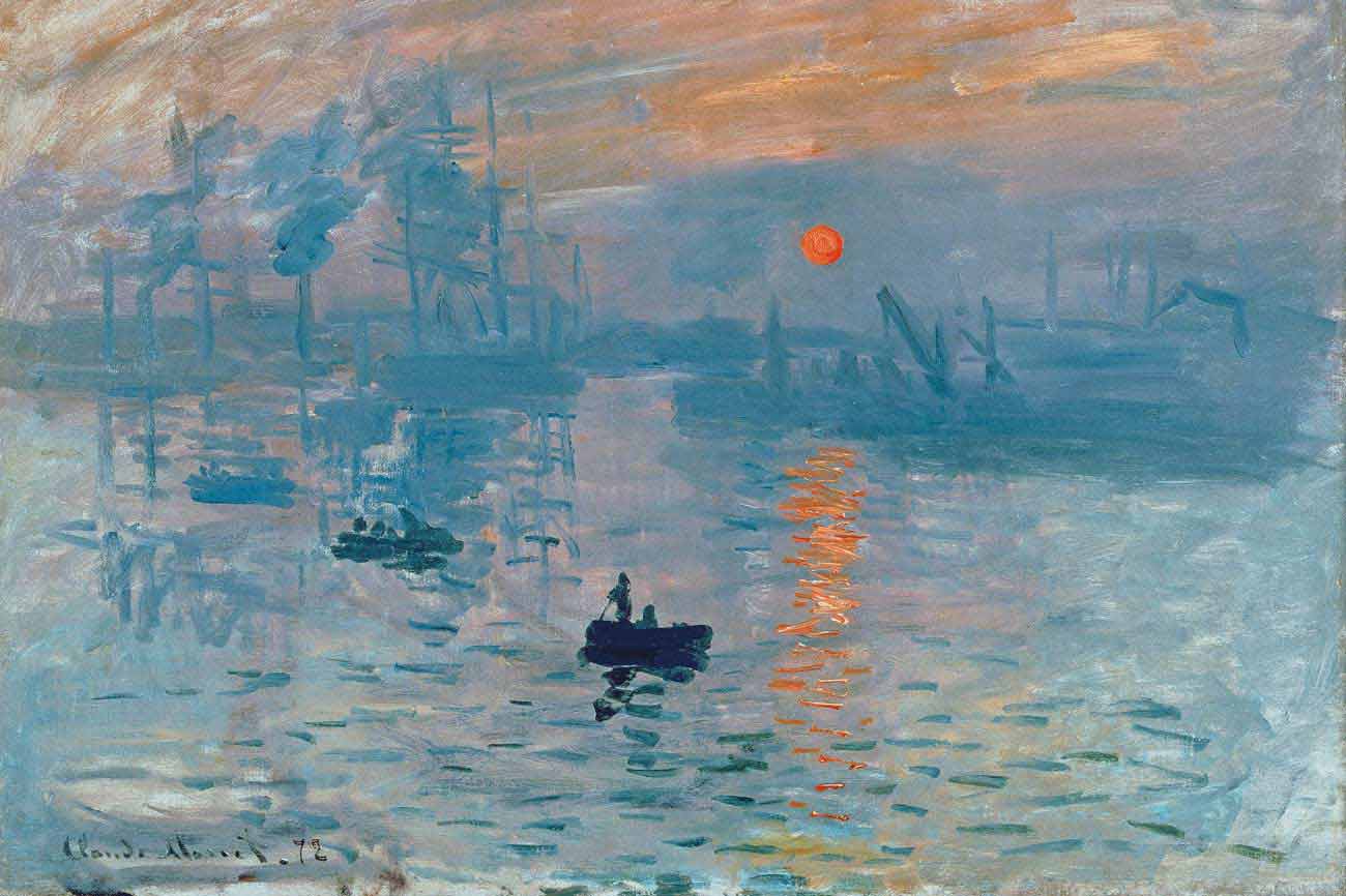Contoh karya seni rupa modern. Impression, Sunrise oleh Claude Monet