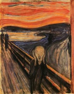 Contoh aliran Ekspresionisme: The Scream oleh: Edvard Munch (1893-1910)