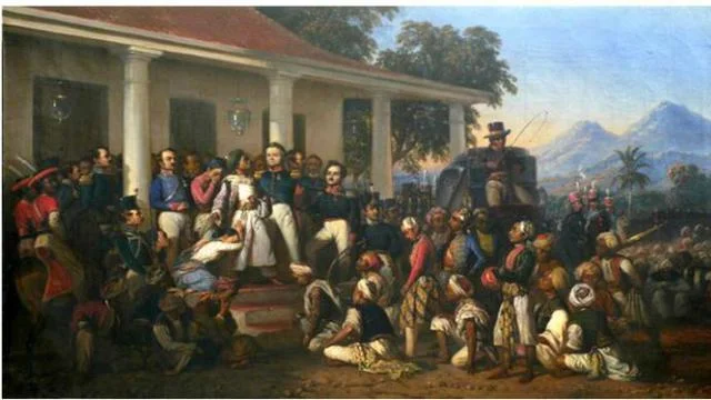 Penangkapan Pangeran Diponegoro. Oleh Raden Saleh