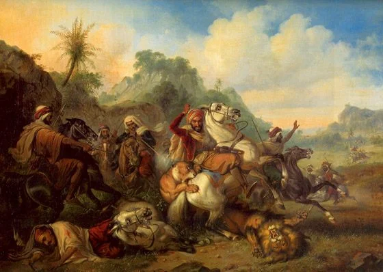 Perburuan Singa. oleh Raden Saleh