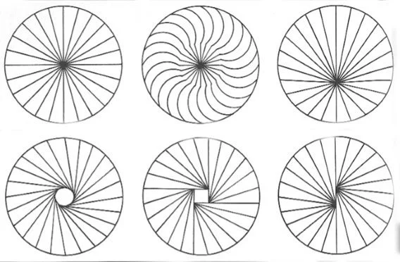 Contoh Asas Nirmana Radiation/Radial/Memancar. Wucius Wong