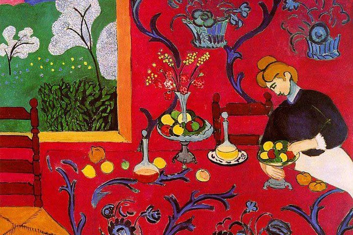 Lukisan fauvisme the dessert harmony in red, oleh Henri Matisse