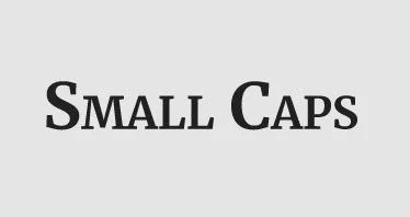 contoh small caps