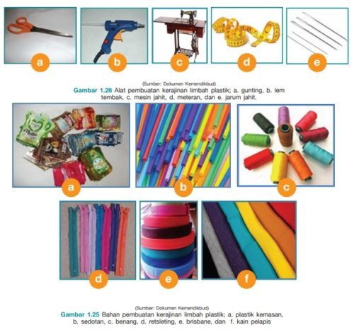 Alat dan Bahan Kerajinan Limbah Plastik