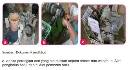 alat-alat yang digunakan kerajinan dari batu