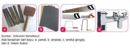alat-alat yang digunakan kerajinan dari kayu