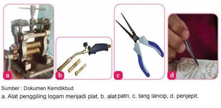 alat-alat yang digunakan kerajinan dari logam