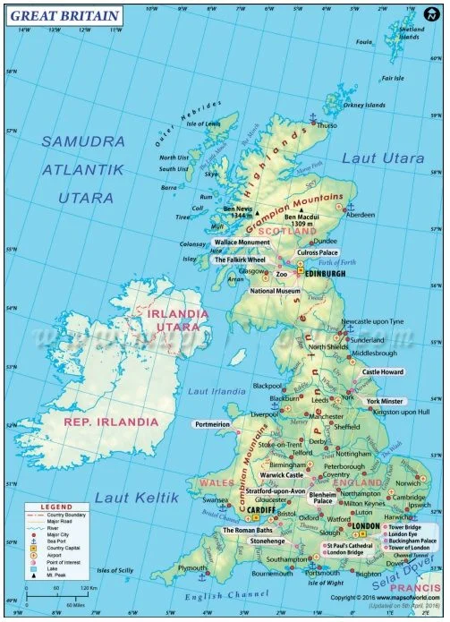 kondisi alam inggris