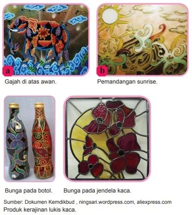 Produk kerajinan lukis kaca