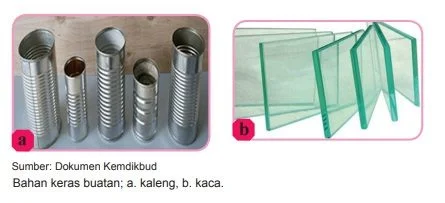 bahan kerajinan keras buatan logam dan kaca