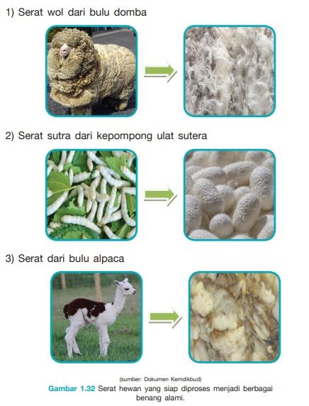 bahan produksi kerajinan serat hewan