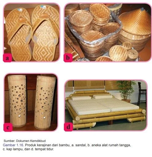 contoh produk kerajinan bambu