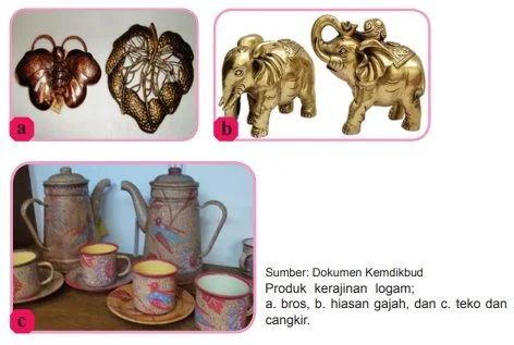 contoh produk kerajinan keras logam