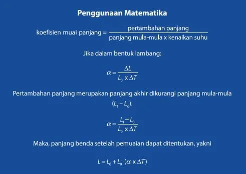 rumus koefisien muai panjang