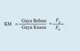 persamaan rumus keuntungan mekanis