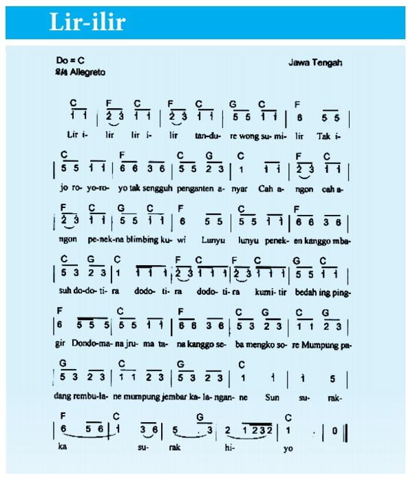 bernyanyi lagu daerah lilir lilir