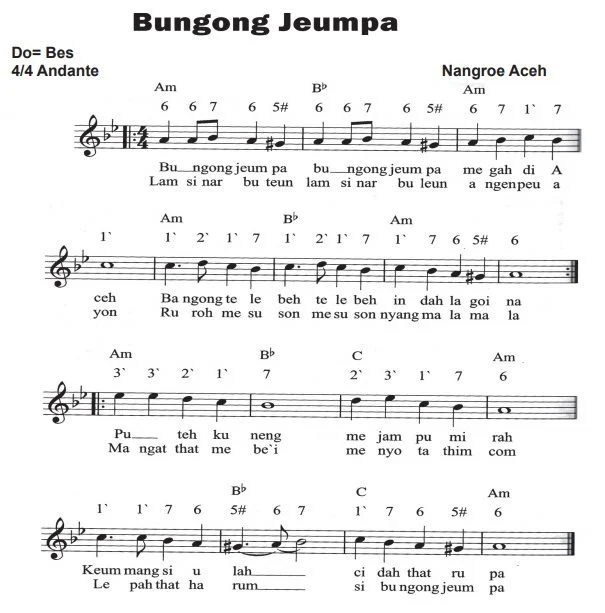 not balok bungong jeumpa