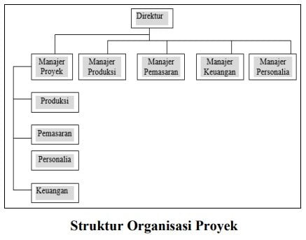 bagan struktur organisasi proyek