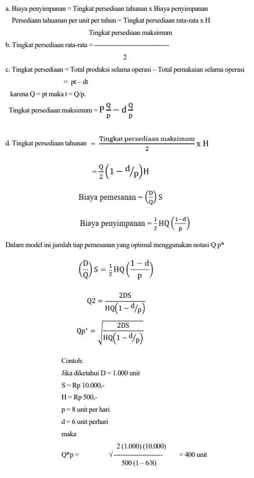 rumus dan contoh POQ